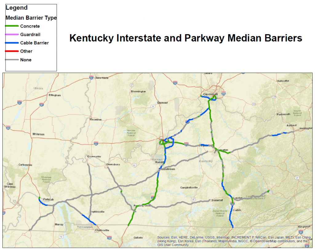 Median Barrier Map
